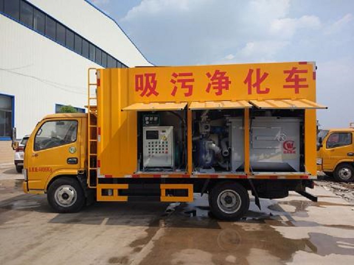 黄牌吸污净化车_东风小多利卡污水处理车